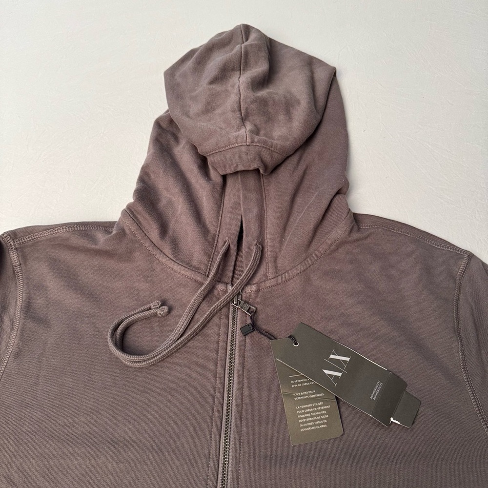 Armani Exchange AX Men's Size Large Zip Hoodie Sweatshirt Jacket Giorgio Grey